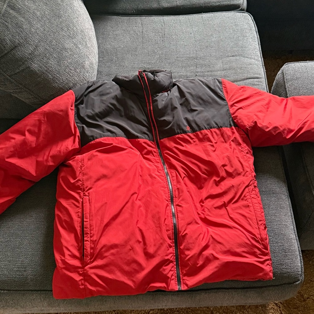 Old Navy Red and Black Puffer Jacket with Insulation
